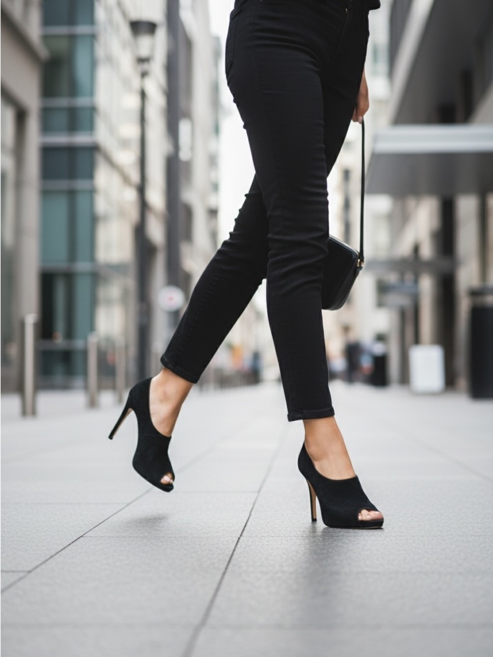 Alexa Wagner D’orsay Suede Black Stiletto Heels 9 - Picture 2 of 15
